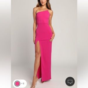 Lulus magenta one should maxi dress